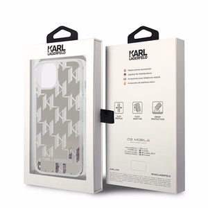 Karl Lagerfeld KLHCP14SLMNMS iPhone 14 6.1 "hardcase hõbedane / hõbedane Liquid Glitter Monogram