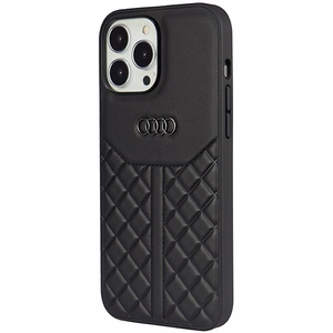 Audi натуральная кожа iPhone 13 Pro Max 6.7" чёрный/чёрный хардкейс AU-TPUPPCIP13PM-Q8/D1-BK