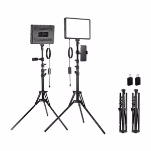 NEEWER BP300 Studio Kit, Two LED Lights + Tripods + Phone Holders