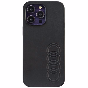 Audi Synthetic Leather iPhone 14 Pro Max 6.7" must/must hardcase AU-TPUPPCIP14PM-TT/D1-BK