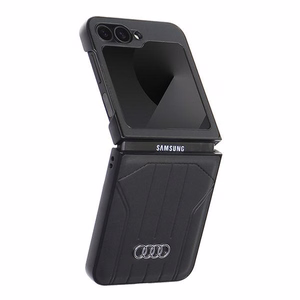 Чехол Audi из синтетической кожи MagSafe для Samsung Galaxy Z Flip 6 - чёрный