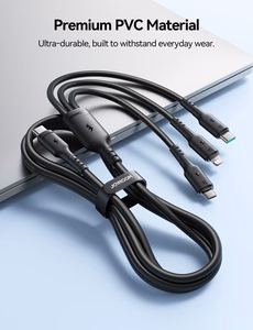 USB Kaabel Joyroom S-A61 USB-C kuni USB-C/Lightning/MicroUSB 3.5A 1.2m must