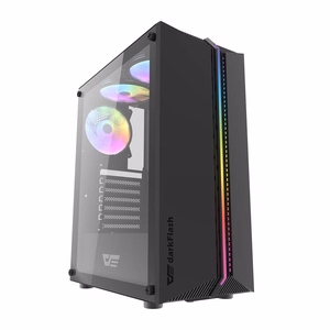 Darkflash DK151 LED computer ümbris (must) + 3 RGB fans
