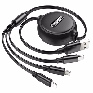 3in1 kaabel USB A Lightning / Micro USB / USB C Hoco 2A 1 m X75 must