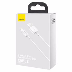 USB kaabel Baseus Superior from USB to Lightning 2.4A 1.5m valge CALYS-B02