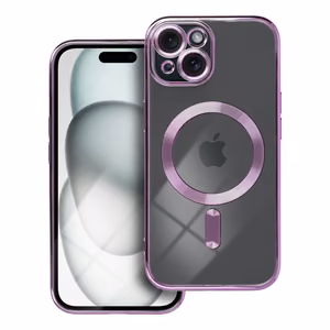 ELECTRO MAG COVER case compatible with MagSafe jaoks IPHONE 15 deep lilla