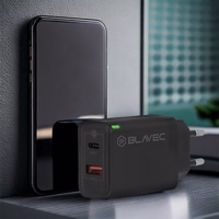 Blavec Wall laadija BC-5 GaN - USB + Type C - PD QC 45W 3A (TCBC5G-UCB453A) must