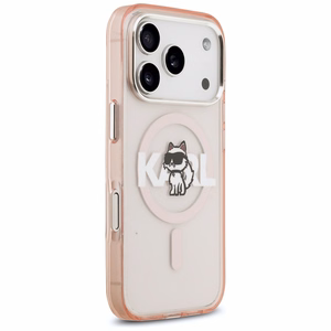 KARL LAGERFELD ümbris jaoks IPHONE 17 Pro compatible with MagSafe KLHMP17LHGCHGKBP (IML Choupette Sketch Logo) roosa