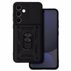 Slide Camera Armor Ümbris jaoks Samsung Galaxy S24 FE Must