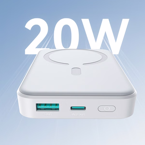 Joyroom JR-W020 Powerbank 20W 10000mAh MagSafe + USB-C - USB-C kaabel 0.25m - valge