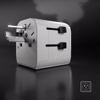 SBS universal travel adapter - EU 2xUSB-A - valge