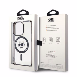 Karl Lagerfeld KLHMP15XHCHNOTK iPhone 15 Pro Max 6.7" прозрачный жёсткий чехол IML Choupette`s Head MagSafe