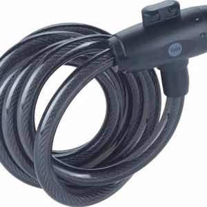 Yale YCK0/12/200/2 – 12 mm võtmega jalgratta trosslukk, 2 m, must