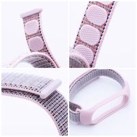 Nylon strap jaoks XIAOMI Mi Band 5 / 6 / 7 roosa (07)