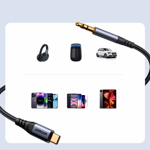 Joyroom Audio Transfer Series SY-A07 Mini Jack 3.5mm/USB-C Kaabel 1.2m - must