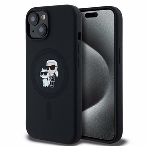 Karl Lagerfeld Silicone Karl&Choupette MagSafe ümbris jaoks iPhone 15 Plus / 14 Plus - must