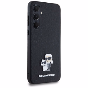 Karl Lagerfeld Saffiano Karl&Choupette Pin ümbris jaoks Samsung Galaxy A35 - must