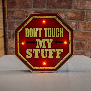 RETRO металлическая вывеска LED Don't Touch Forever Light