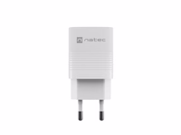 NATEC RIBERA GAN CHARGER 1X USB-A + 1X USB-C 30W valge