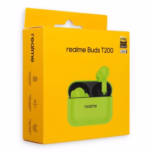 Juhtmevabad kõrvaklapid Realme Buds T200 neoonroheline