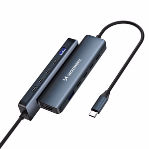 Wozinsky WHBC10Y4S 6-in-1 USB-C jaotur, alumiiniumist, 25 cm kaabliga, hall