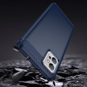 Carbon Case для Realme Narzo 50 5G гибкая силиконовая карбоновая накладка чёрный