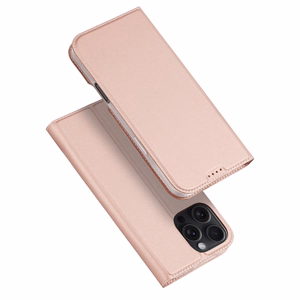 DUX DUCIS wallet ümbris SKIN PRO jaoks IPHONE 16 Pro Max roosa