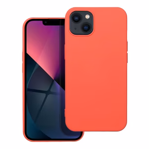 Чехол для iPhone 13 силиконовый персиковый