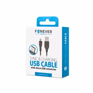 Forever кабель USB - microUSB 1,0 м 1A черный