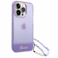 Guess GUHCP14XHGCOHU iPhone 14 Pro Max 6.7" lilla/lilla hardcase Translucent Pearl Strap