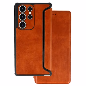 Razor Leather Kaaned jaoks Samsung Galaxy S23 Plus brown