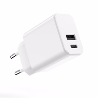 Setty laadija 1x USB + USB-C 3A 20W valge