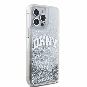DKNY ümbris jaoks iPhone 15 Pro Max 6,7" DKHCP15XLBNAET valge HC liquid glitters w arch logo