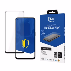 Tugevdatud täispinnaga karastatud klaas 3mk HardGlass Max Black Xiaomi Realme 9 Pro jaoks