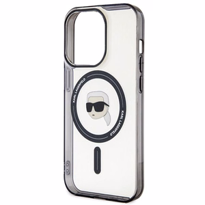 KARL LAGERFELD ümbris jaoks IPHONE 15 Pro KLHMP15LHKHNOTK (Karl Head + MAG) transaprent