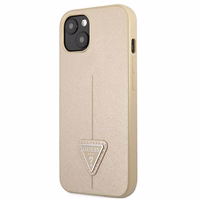 Guess GUHCP13SPSATLE iPhone 13 mini 5,4 "beige / beige hardcase SaffianoTriangle Logo