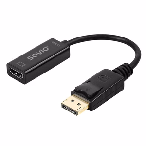 Savio adapter DisplayPort (M) v1.2 - HDMI A (F) v1.4, 4K, AK-62