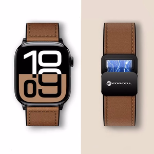 Strap to Apple Watch Forcell F-Design FA21 magnetic eco-friendly leather 42 / 44 / 45 / 49 mm black