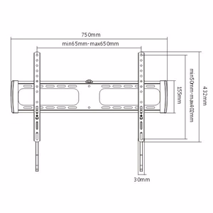 Fixed TV wall mount jaoks displays 37“-70“