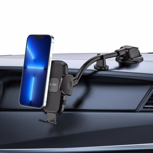 Tech-Protect V3 Long Arm Car Phone Hoidja jaoks Windshield/Cockpit - must