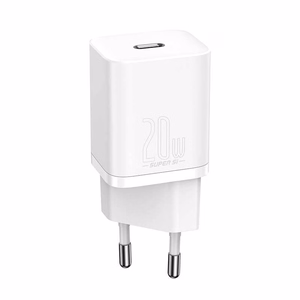 Baseus Super Si 20W USB-C laadija, valge (CCSUP-B02)