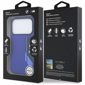 BMW M Silicon Vertical Logo MagSafe Ümbris jaoks iPhone 17 Pro - Navy sinine