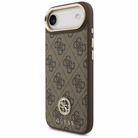 GUESS ümbris jaoks IPHONE 17 Air compatible with MagSafe GUHMP17MP4G4DCSW (PU W/ Strass Logo & Big Strap Metal Buttons) brown