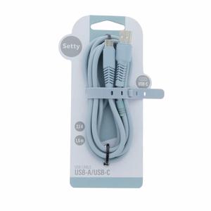 Setty kaabel USB - USB-C 1,5 m 2,1A KSA-C-1.523 sinine