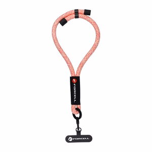 FORCELL F-DESIGN R10X40 wrist phone lanyard with adjustable length (max 20cm in the loop) roosa valge
