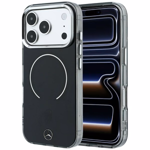 Mercedes Double Layer Iconic Logo ümbris seadmele iPhone 18 Pro Max / 17 Pro Max, MagSafe-ühilduv – must