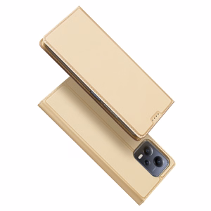 Dux Ducis Skin Pro Ümbris jaoks Xiaomi Redmi Note 12 Pro / Poco X5 Pro 5G Cover Flip Card Wallet Stand kuldne