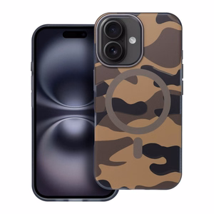 Ümbris jaoks 16 Forcell F-Protect Levels Dual Layer 4D technology compatible with Magsafe Military Drop-Test desert camo