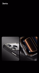 Benks Magnetic Armor Pro Armor Grid Kevlar Ümbris Metal Frame 600D (Y069) jaoks Iphone 17 Pro must