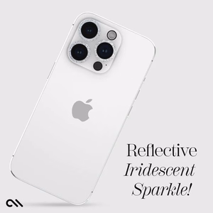 Case-Mate Sparkle Lens Protector kaameraobjektiivide kaitseklaas seadmele iPhone 15 Pro / 15 Pro Max, Twinkle mustriga